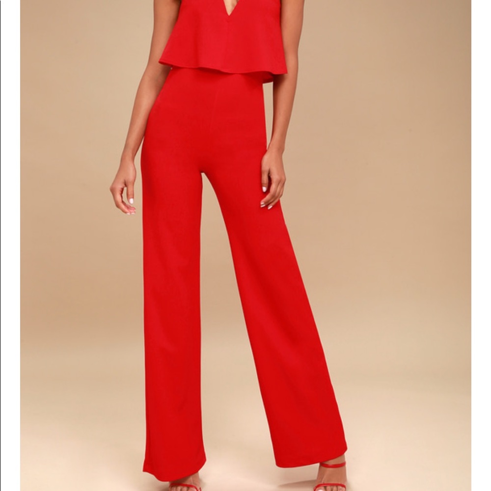LuLus Power of Love Red Jumpsuit
